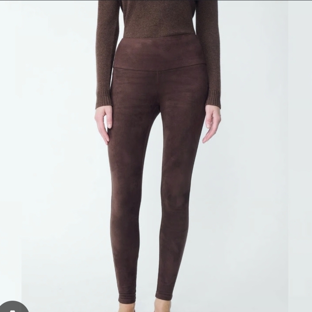 J. McLaughlin Brown Faux Suede Ankle Pants Medium (6462)